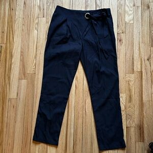 Jeuvre Navy Pants with Tie Side Detail